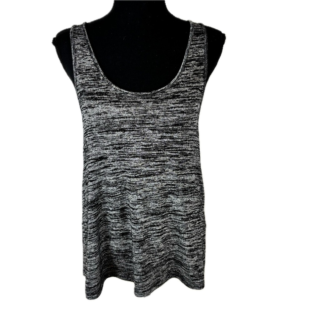 Rag & Bone JEAN Women Black White Space Dye Crossover Keyhole Back Tank Top S